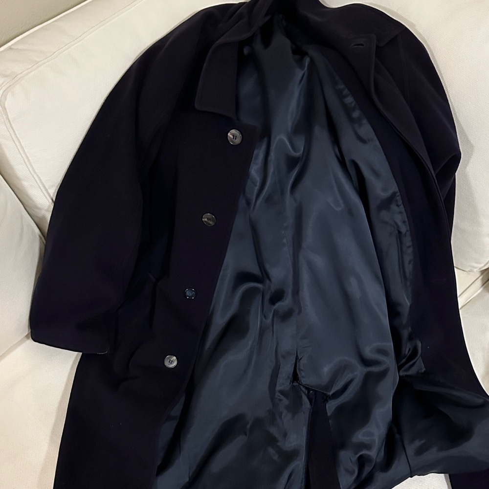 Barneys New York Men's Black Trench Coat